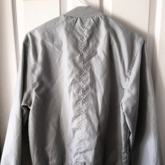 Mens Structure Light Grey Gray Nylon Jacket Small - Picture 7 of 8